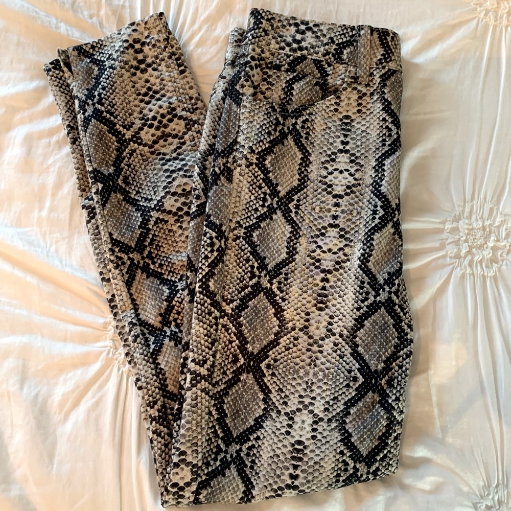 Zara Snakeskin Pants